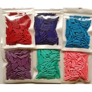 6 Bags of Opaque Bugles 15mm 20g each color 