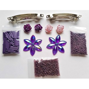 Pearl Bead set. Seed beads, glass pearls, gems and flowers