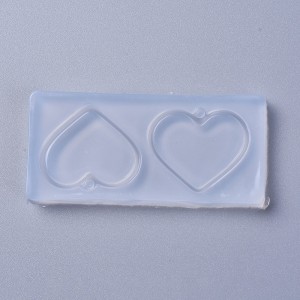 Hear Pendant Silicone Flexible Push Molds, Resin Casting, For UV Resin, Epoxy Resin Jewelry Making
