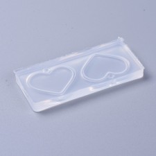 Heart Pendant Silicone Flexible Push Molds, Resin Casting, For UV Resin, Epoxy Resin Jewelry Making