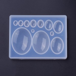 Multiple Oval Pendant Shapes in One Silicone Flexible Push Molds, Resin Casting, For UV Resin, Epoxy Resin Jewelry Making