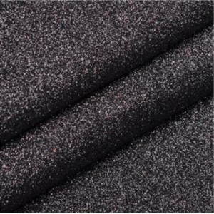 Glitter Vinyl Backing Fabric Material 5x6 - Black