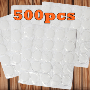 500pcs 1" Round Clear Epoxy Dome Stickers