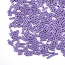 Glass Bugle Beads: 6mm Med Purple 20g