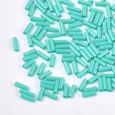 Glass Bugle Beads: 6mm Turquoise 20g