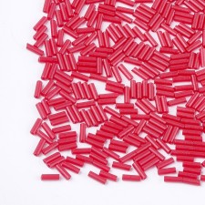 Glass Bugle Beads: 6mm Crimson Red20g
