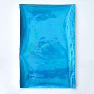 Holographic Vinyl Backing Fabric Material 20cm x 15cm- Blue