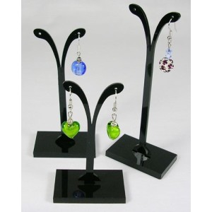 Set of 3 Acrylic earring display stands. 