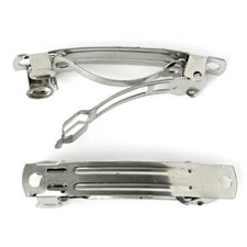 Barrette 40mm, nickel plated, lead free (Pack of 10)