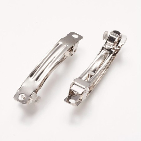 50pcs Barrette 50mm, nickel plated, lead free 