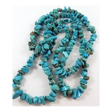 Natural Turquoise Stone Bead Chips 35 inch Strand