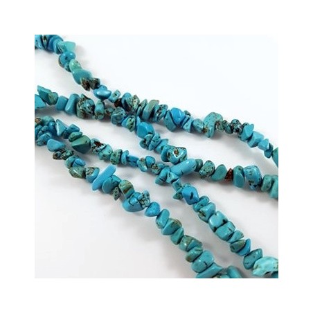 Natural Turquoise Stone Bead Chips 35 inch Strand