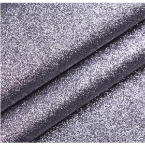 Glitter Vinyl Backing Fabric Material 15cm x 15cm (6"x6") - Grey