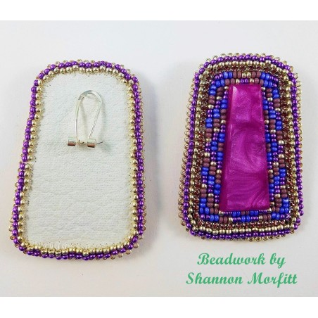 Beadwork By Shannon - Handmade Centers Peyote Stitched Trapezoid Earrings