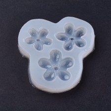 1pc Triple Flowers Silicone Flexible Push Molds, Resin Casting, For UV Resin, Epoxy Resin Jewelry Making