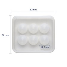 1pc 19mm Round Beads Silicone Flexible Push Molds, Resin Casting, For UV Resin, Epoxy Resin Jewelry Making