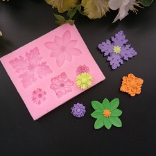 Multiple Floral Shapes in One Silicone Flexible Push Molds, Resin Casting, For UV Resin, Epoxy Resin Jewelry Making