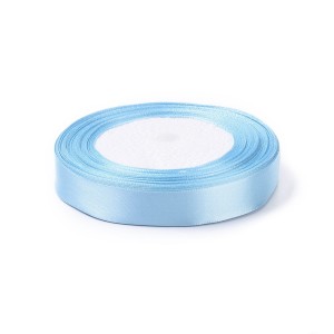 Light Blue - 1 Roll Single Face Satin Ribbon 5/8"(16mm) wide, 25yards/roll