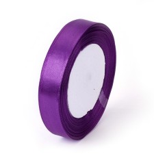 Purple - 1 Roll Single Face Satin Ribbon 5/8"(16mm) wide, 25yards/roll