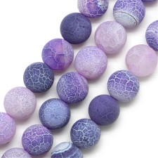 4mm Natural Weathered Agate Gemstone Beads 15" Strand - Orchidd
