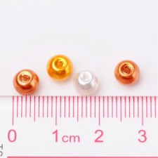 6mm Pearlized Glass Pearl Mix 200pc Bag - Caramel mix