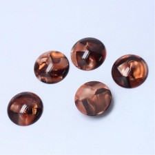 2pc  - Resin Cabochon Flatback Embellishments Oval 26x18mm - Caramel 