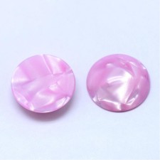 2pc 18mm Resin Cabochon Flatback Embellishments Round - Medium Orchid