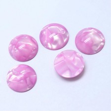 2pc  - Resin Cabochon Flatback Embellishments 18mm round - Medium Orchid