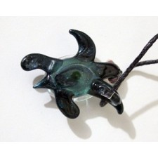 Artist Lampwork Turtle with Dichro