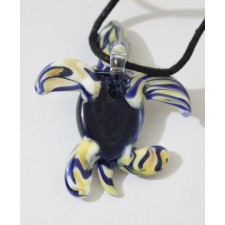 Artist Lampwork Turtle with Dichro