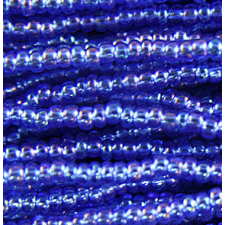 Preciosa Czech Seed Beads SILVERLINED 11/0 - AB Rainbow Sapphire Blue (Full Hank)