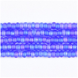 Preciosa Czech Seed Beads MATTE 11/0 - TRANSPARENT AB Sapphire (Full Hank)
