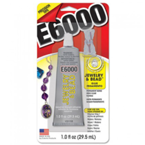 E6000 Jewelry & Bead Glue with 4 precision tips (29.5ml, 1oz)