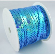 Sequins Paillette by the strand 6mm By the Yard - AB Blue