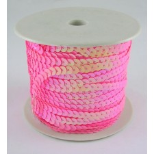 Sequins Paillette by the strand 6mm By the Yard  - AB Pink