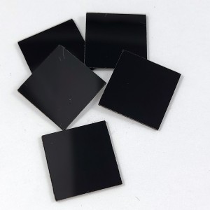 10pc 25mm Square Acrylic Mirror in Black