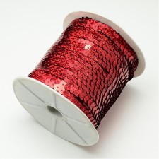 Sequins Paillette by the strand 6mm By the Yard  - Red