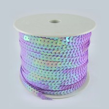 Sequins Paillette by the strand 6mm By the Yard  - AB Lt. Purple