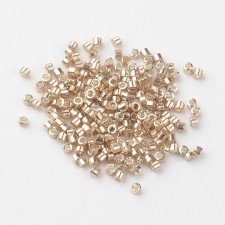 Metallic Silver Glass Barrel Seed Beads 10g bag