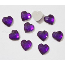 Purple Heart Resin Flat Backs 10mm - Pack of 10 for Crafts & DIY Projects