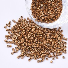 Glass Cylinder Seed Beads - 11/0 Metallic Copper - 10g bag