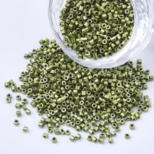 Glass Cylinder Seed Beads - 11/0 Metallic Olive - 10g bag