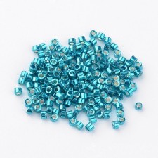 Metallic Matte Iris BlueGlass Barrel Seed Beads 10g bag