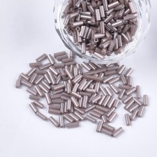 Glass Bugle Beads: 5mm Rosy Brown 20g