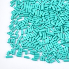 5mm Glass Bugle Beads: Medium Turquoise Green 20g