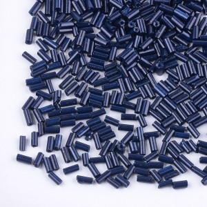 Glass Bugle Beads: 5mm Dark Blue 20g