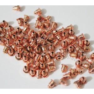 Earring Backs Copper Tone Bullets (Pack of 20)