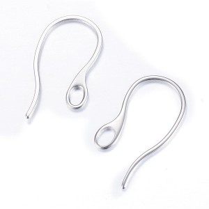 20pcs Stainless Steel Earring Hooks 21.5mm long, 11mm wide