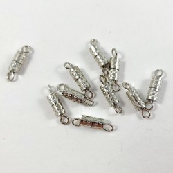 10pc Silver Tone Barrel Clasps for Necklaces or Bracelet.