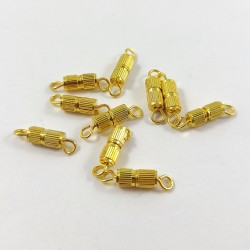 10pc Gold Tone Barrel Clasps for Necklaces or Bracelet.